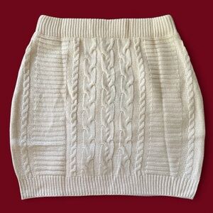 Lulu's Soft Cream Sweater Skirt